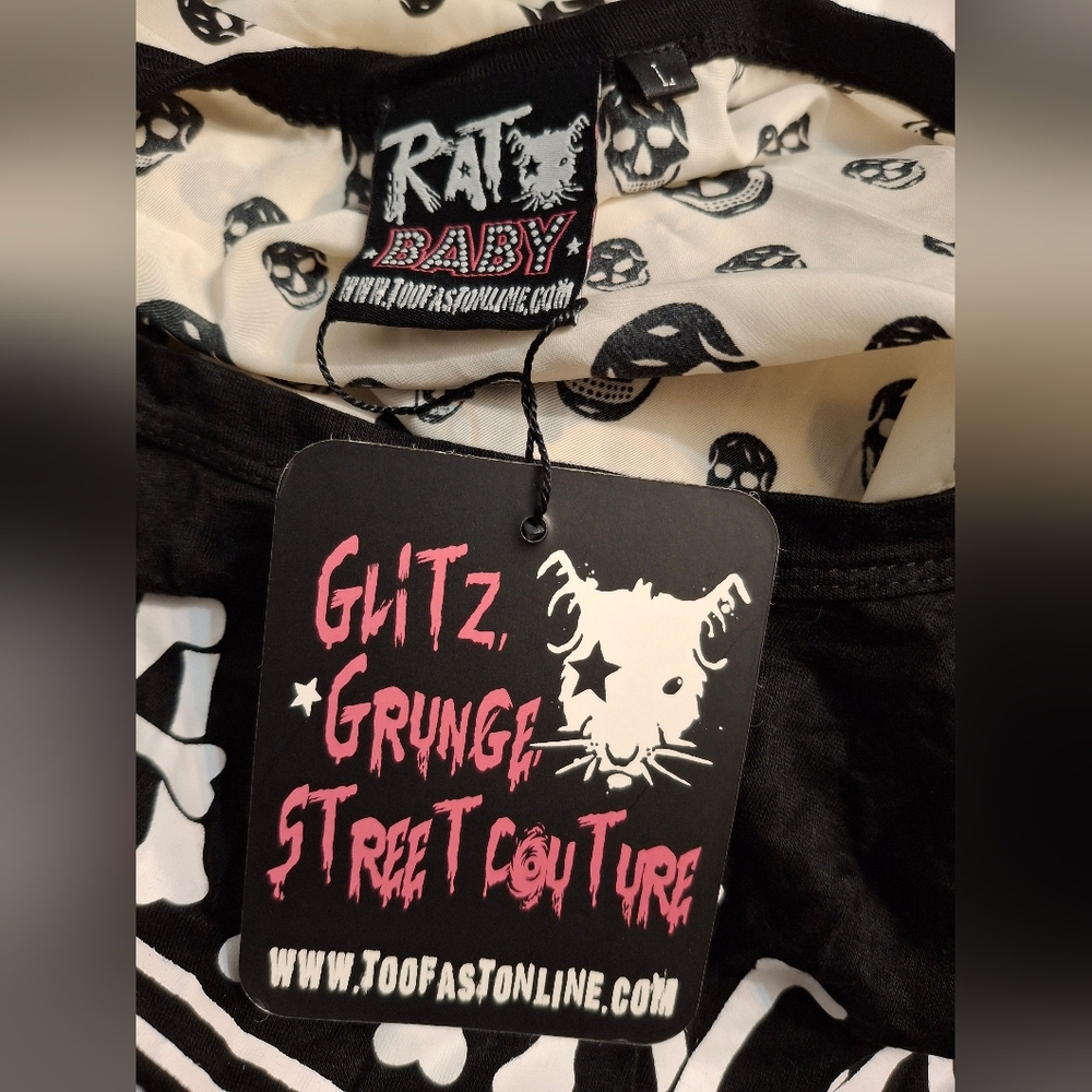 Too Fast Rat Baby Skull Top - Picture 4 of 10